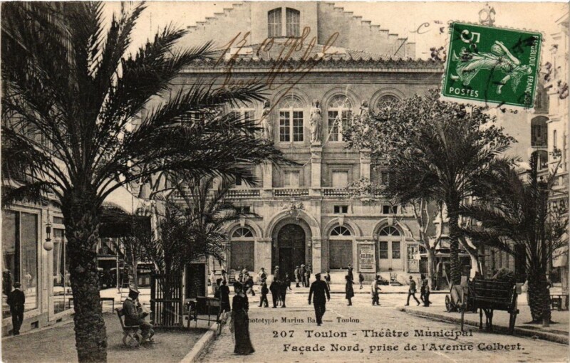 Carte postale ancienne Toulon Théatre Municipal à Toulon