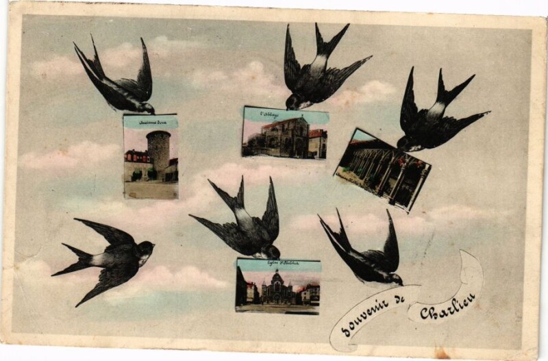 Carte postale ancienne Souvenir de Charlieu à Charlieu