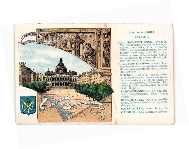 Carte postale ancienne Dép. de la Loire - 669216 h. - Saint-Etienne - Montbrison-Roanne... à Montbrison