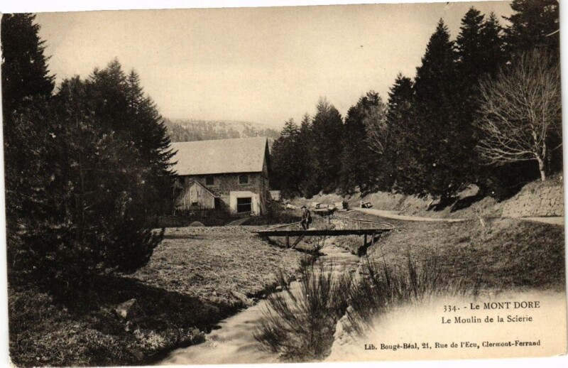 Carte postale ancienne Le Mont-Dore - La Moulle de la Scierie à Mont-Dore