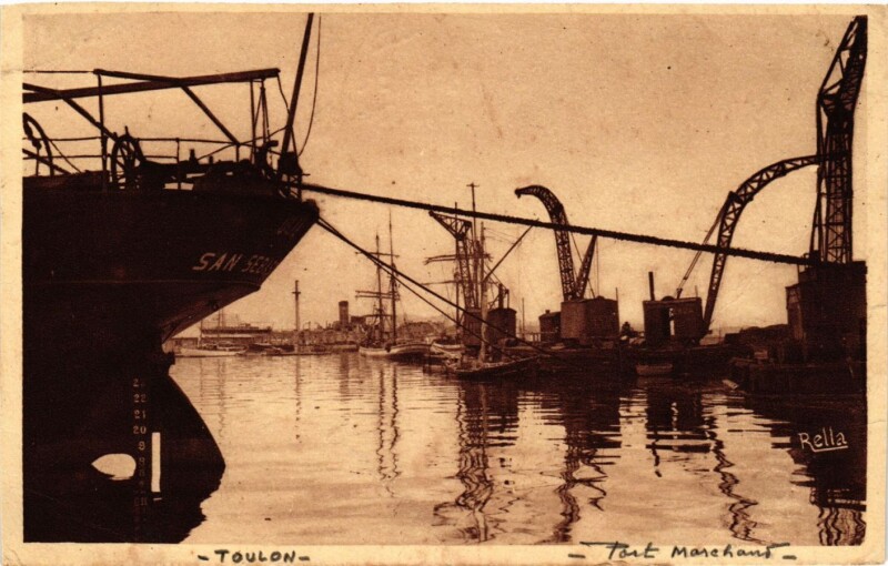 Carte postale ancienne Toulon - Port à Toulon