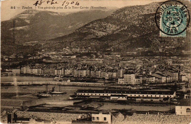 Carte postale ancienne Toulon Vue générale prise de la Tour Carrée à Toulon