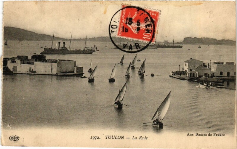 Carte postale ancienne Toulon La Rade à Toulon