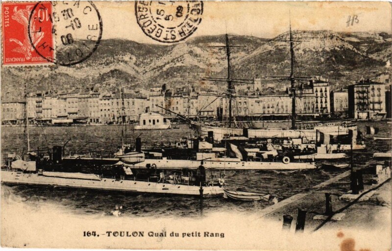 Carte postale ancienne Toulon Quai du petit Rang à Toulon