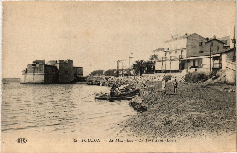 Carte postale ancienne Toulon Le Mourillon-Le Fort Saint-Louis à Toulon