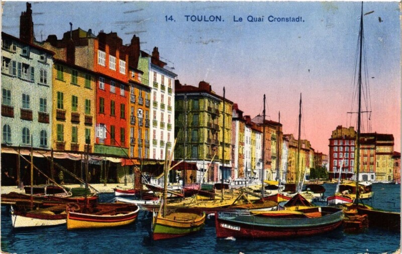 Carte postale ancienne Toulon Le Quai Cronstadt à Toulon