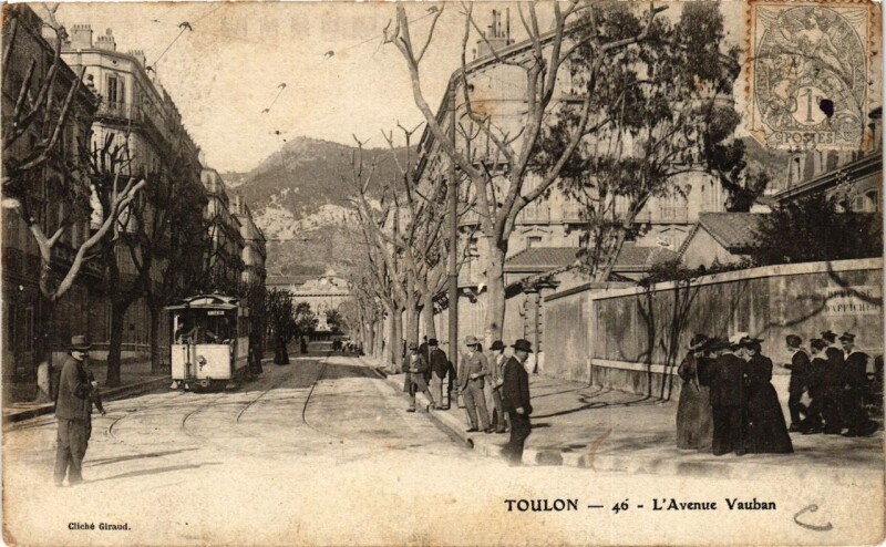 Carte postale ancienne Toulon Avenue Vauban à Toulon