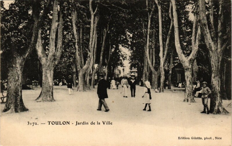 Carte postale ancienne Toulon Jardin de la Ville à Toulon