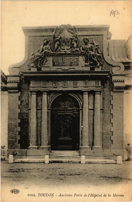 Carte postale ancienne Toulon Ancienne Porte de lHopital de la Marne à Toulon