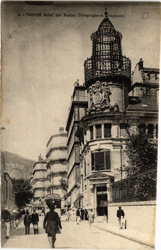 Carte postale ancienne Toulon Hotel des Postes à Toulon