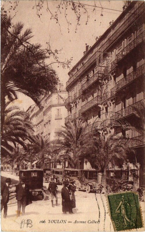 Carte postale ancienne Toulon Avenue Colbert à Toulon