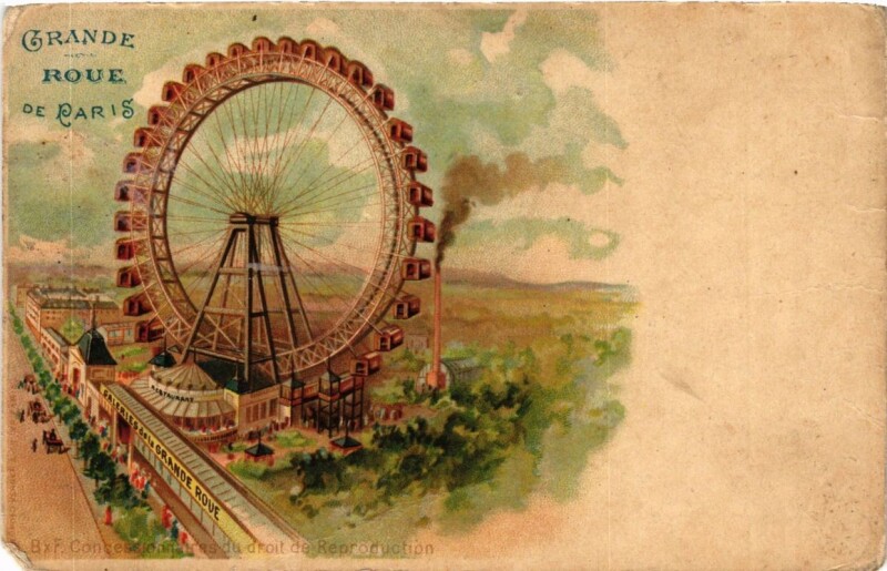 Carte postale ancienne Grande Roue de Paris à Paris 7e