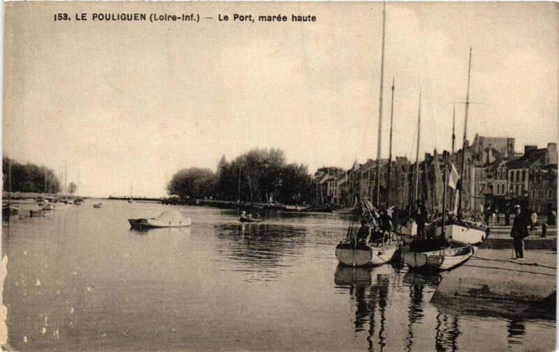 Carte postale ancienne Le Pouliguen - Le Port marée haute au Pouliguen