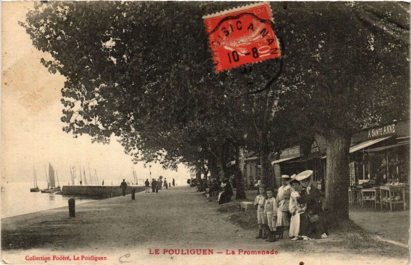Carte postale ancienne Le Pouliguen - La Promenade au Pouliguen