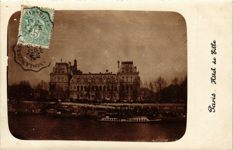 Carte postale ancienne Paris 4e Hotel de Ville à Paris 4e