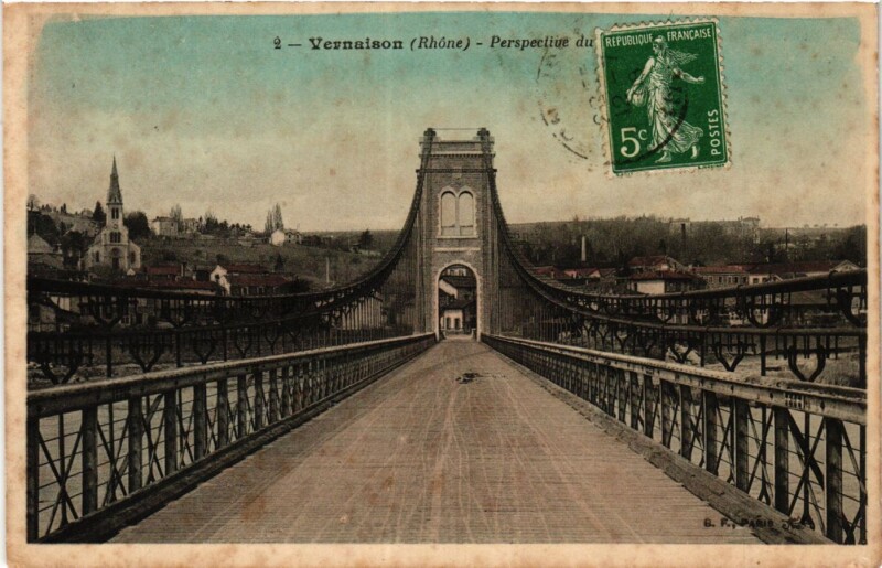 Carte postale ancienne Vernaison - Perspective du à Vernaison