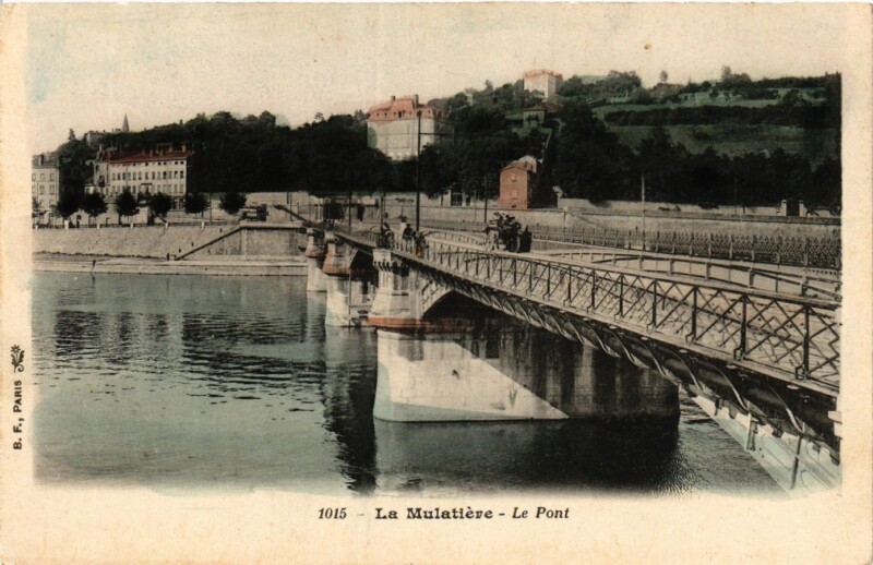 Carte postale ancienne La Mulatiere - Le Pont à La Mulatière