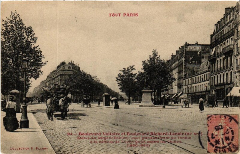 Carte postale ancienne Tout Paris (11e) 94 Boulevard Voltaire Boulevard Richard-Lenoir à Paris 11e