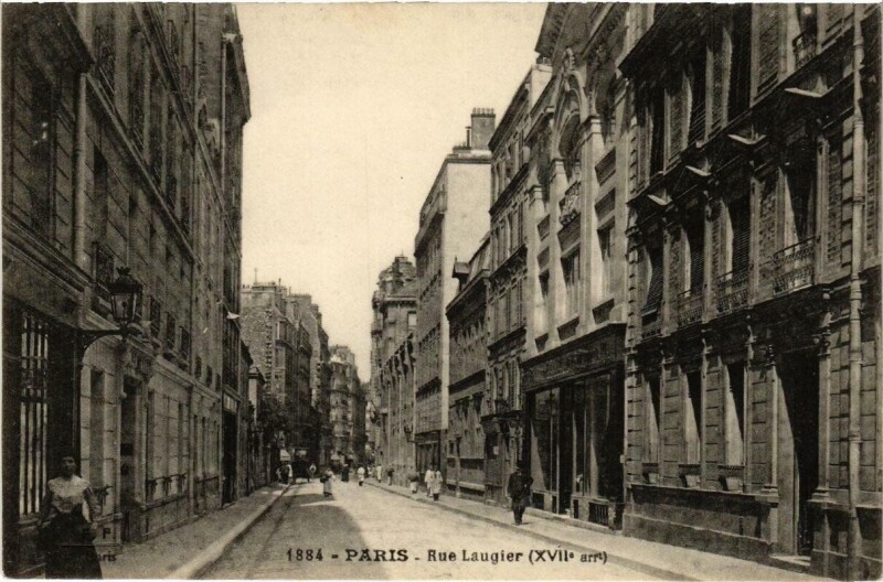 Carte postale ancienne Rue Laugier à Paris 17e