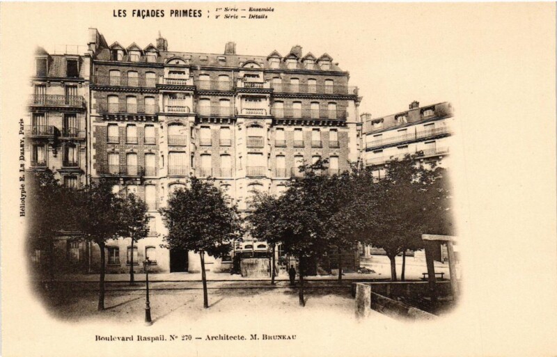 Carte postale ancienne Boulevard Raspail, N°270 à Paris 14e