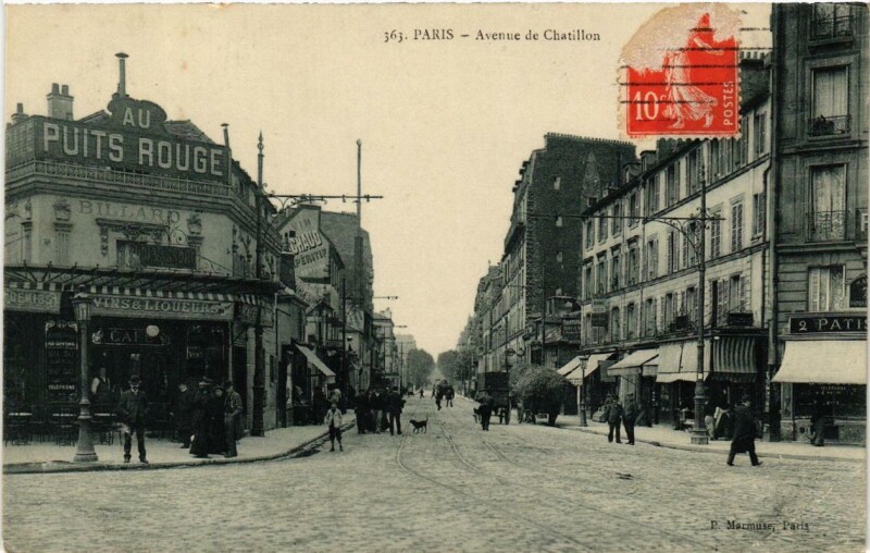 Carte postale ancienne Avenue de Chatillon à Paris 14e
