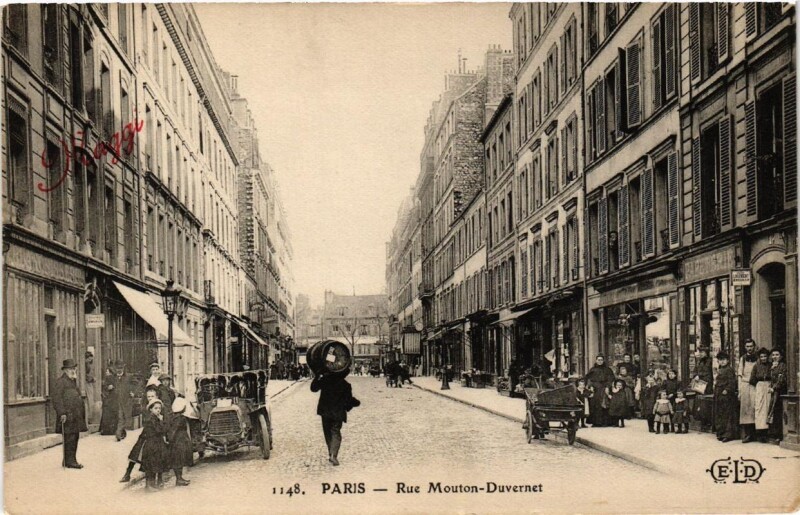 Carte postale ancienne Rue Mouton-Duvernet à Paris 14e