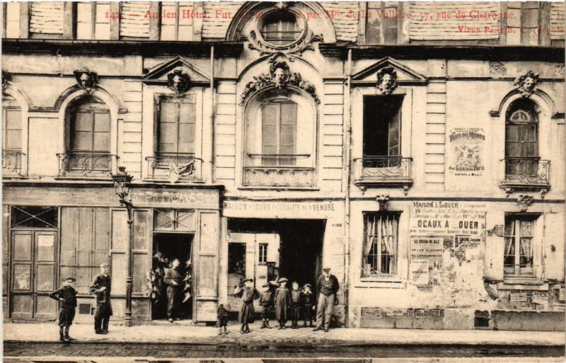 Carte postale ancienne Paris (11e) 57, Rue de Charonne. Ancien Hotel à Paris 11e