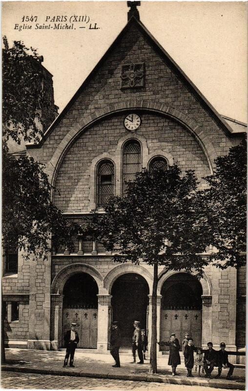 Carte postale ancienne Eglise Saint-Michel à Paris 17e