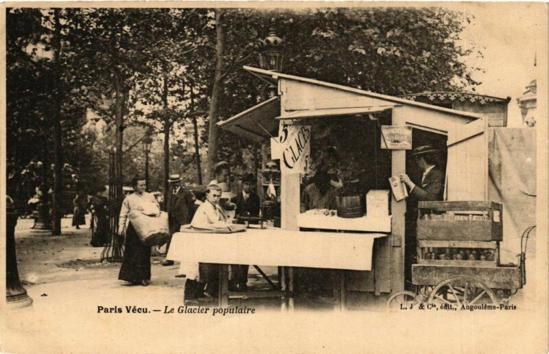 Carte postale ancienne Paris Vecu. Le Glacier populaire