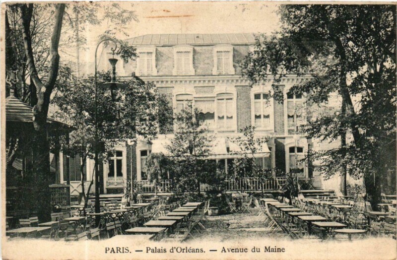 Carte postale ancienne Palais d'Orléans - Avenue du Maine à Paris 14e