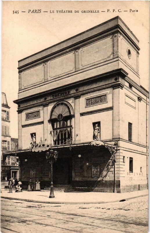 Carte postale ancienne Le Théâtre de Grenelle à Paris 15e