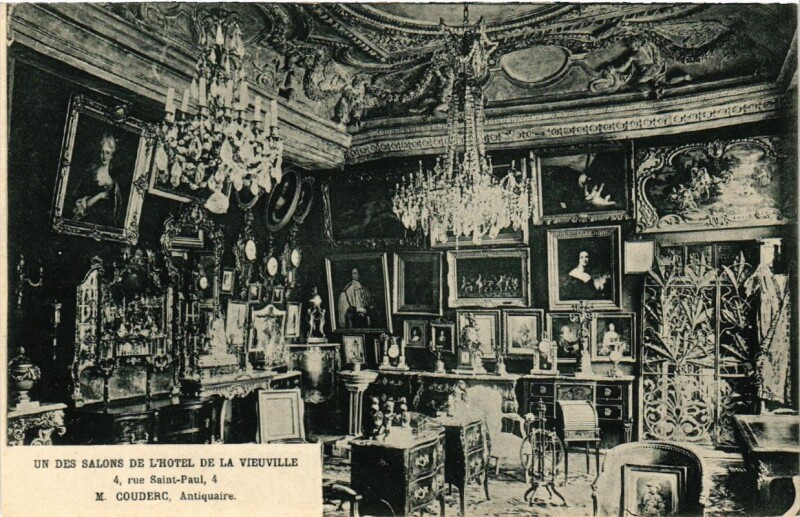 Carte postale ancienne Paris (3e) 4, rue Saint-Paul. Hotel de la Vieuville à Paris 3e