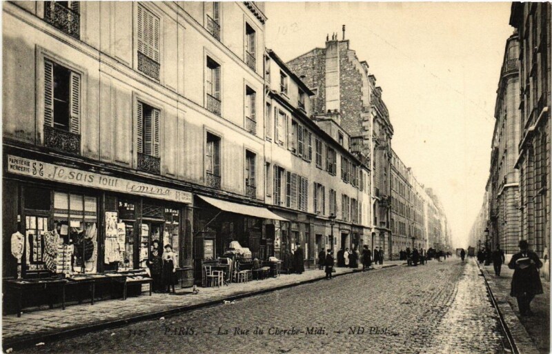 Carte postale ancienne Paris (7e) 3123 La Rue du Cherche-Midi. à Paris 7e