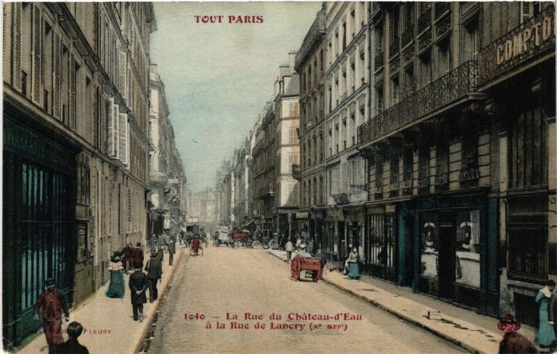 Carte postale ancienne Tout Paris (10e) 1040 La Rue duChateau d'Eau à Paris 10e
