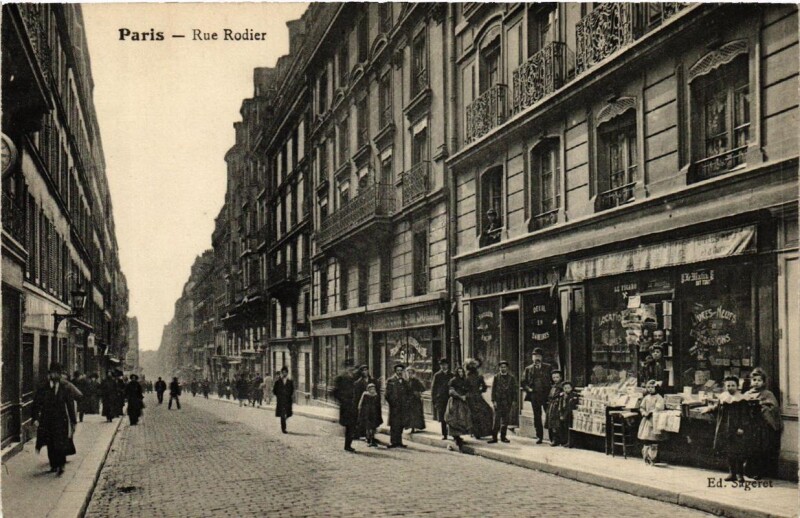Carte postale ancienne Paris (10e) Rue Rodier. à Paris 10e