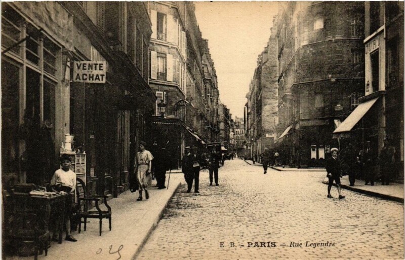 Carte postale ancienne Rue Legendre à Paris 17e