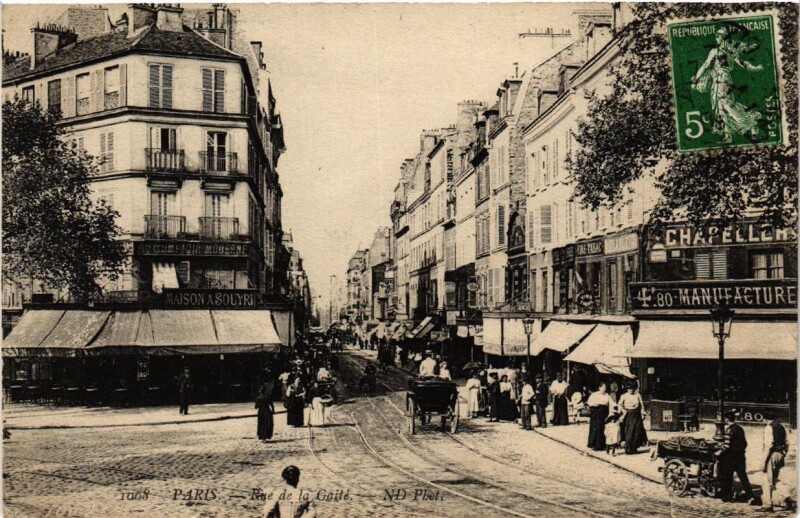 Carte postale ancienne Rue de la Gaité à Paris 14e