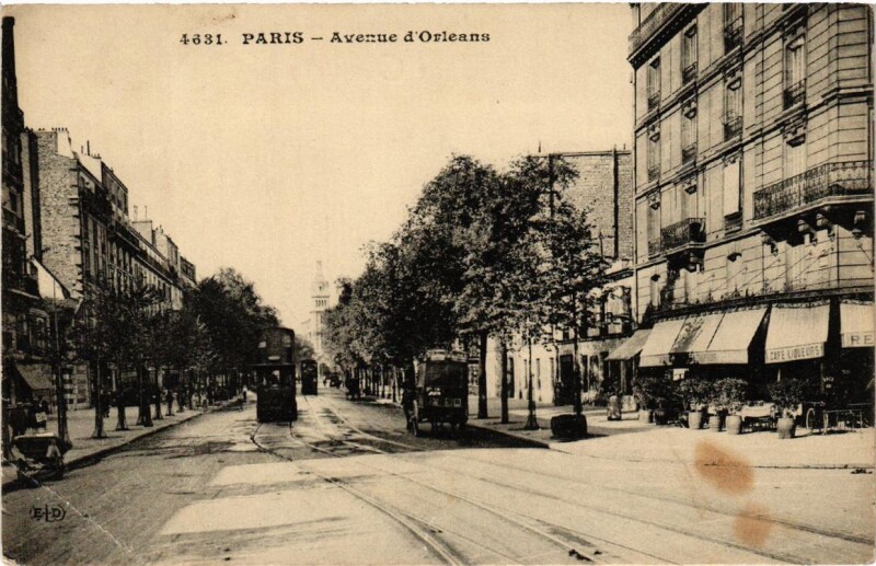 Carte postale ancienne Avenue d'Orléans à Paris 14e