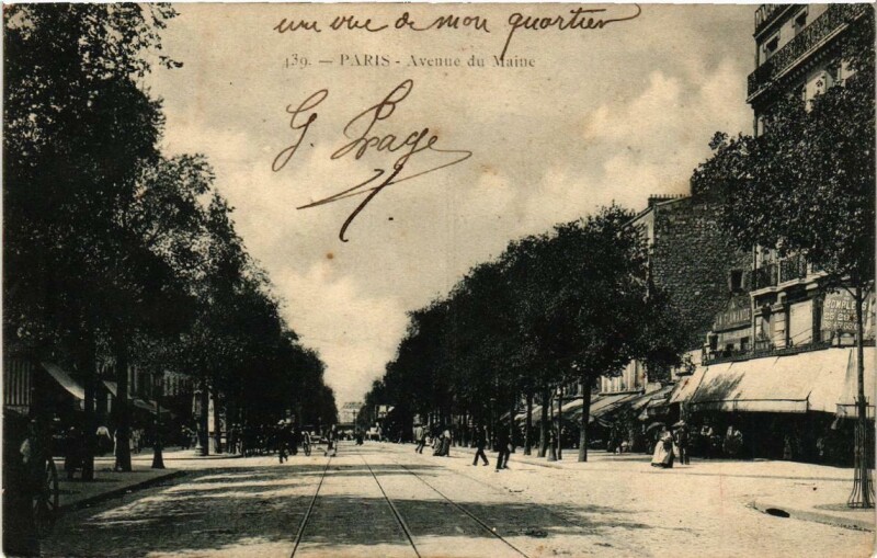 Carte postale ancienne Avenue du Maine à Paris 14e
