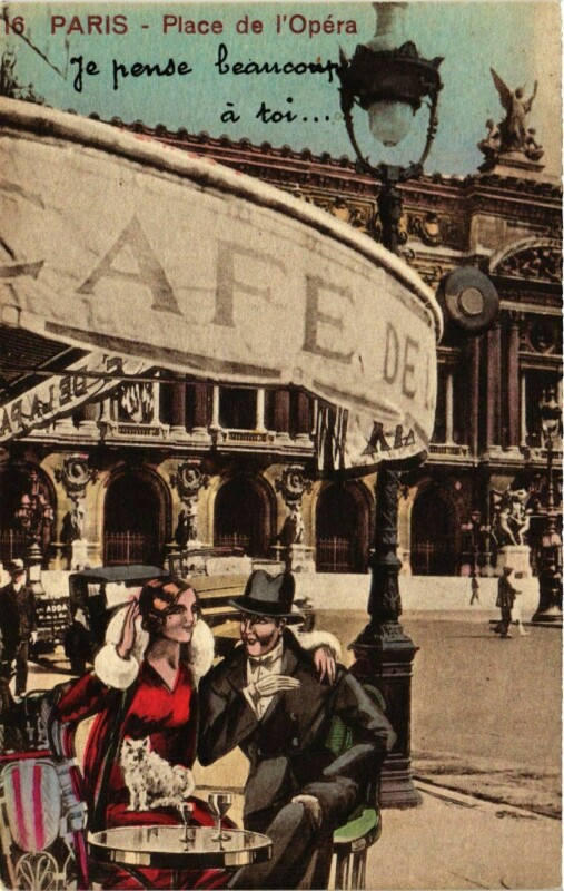 Carte postale ancienne Paris 9e Place de l'Opera à Paris 9e