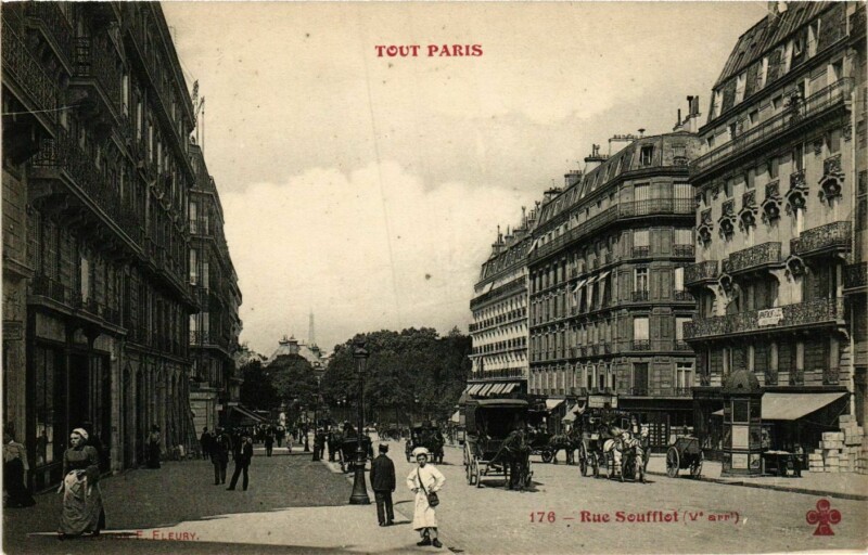 Carte postale ancienne Tout Paris 5e 176 Rue Soufflot. F. Fleury à Paris 5e