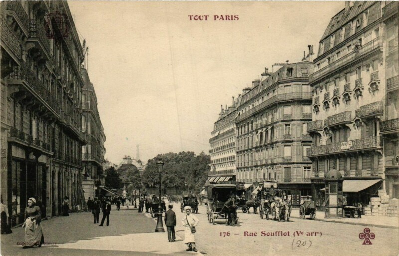Carte postale ancienne Tout Paris 5e 176 Rue Soufflot. F. Fleury à Paris 5e