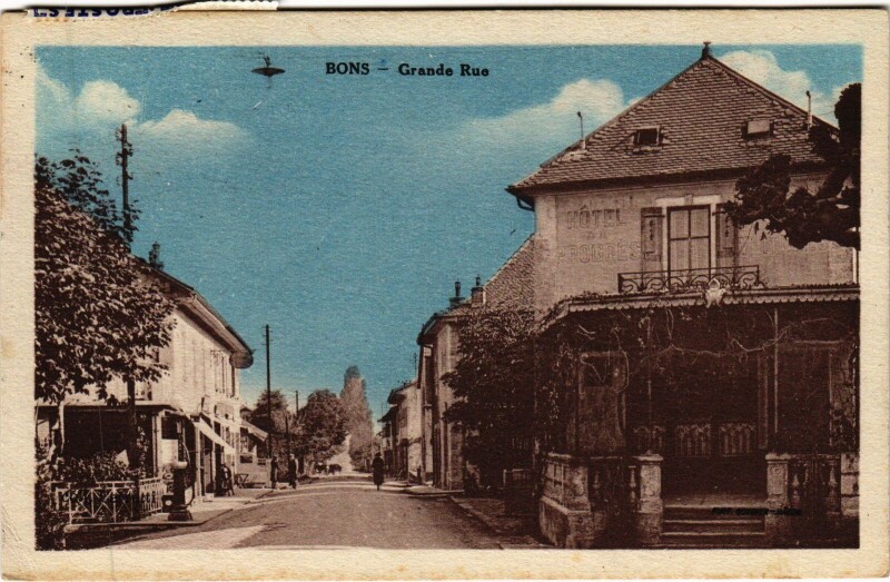 Carte postale ancienne Bons Grande Rue