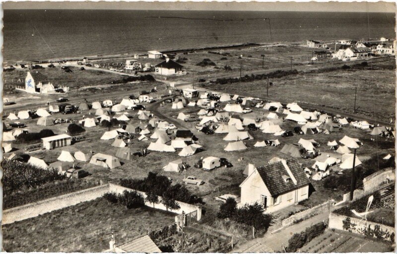 Carte postale ancienne Bernieres-sur-Mer Oasis Camping