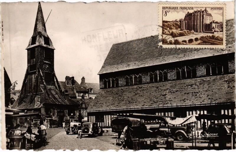 Carte postale ancienne Honfleur L'Eglise Sainte-Catherine - Son Clocher à Honfleur