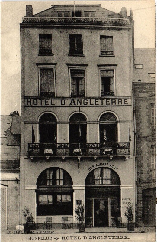 Carte postale ancienne Honfleur Hotel d'Angleterre à Honfleur