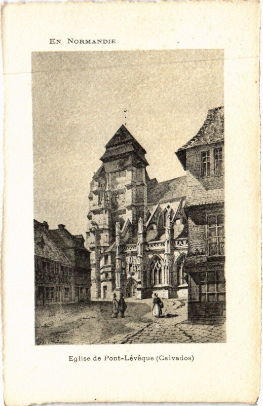 Carte postale ancienne Pont-l'Eveque Eglise