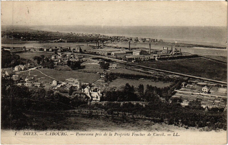 Carte postale ancienne Dives-sur-Mer Cabourg - Panorama à Cabourg