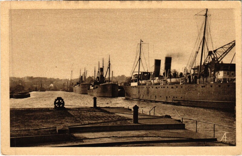 Carte postale ancienne Caen Le Port