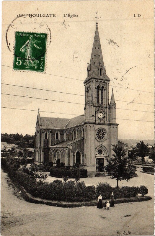 Carte postale ancienne Houlgate L'Eglise à Houlgate